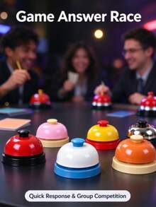 Quick Response Buzzer Game Summoning Competition Tabletop Game Matching Hand-Pressed Bell Food Serving Pet Training Dog Bird Calling Bell Toy - View 7