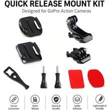 8/9pcs Helmet Adhesive Mount Kit, Motorcycle Bicycle Action Camera Accessories, Compatible With DJI Osmo Action - View 5