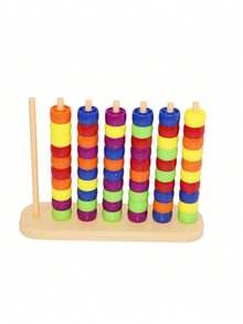 Bead Column Color Matching Educational Toy, Focus And Matching Training, Enhance Logic And Spatial Perception, Parent-Child Interactive Toy - Multicolor - View 7