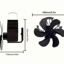 Heat Powered Stove Fan For Chimney Pipe No Electricity Fireplace Fan - one-size - View 3