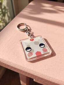 1Pc/6Pcs Animal Hospital Acrylic Keychains, Cute Cartoon Animal Face Pattern, Car Key Pendant, Ita Bag Accessory, Daily Decoration, Halloween Gift, Birthday Gift, Christmas Gift, Party Favor, Graduation Gift, Back To School, Exquisite Collection, All Season - Multicolor - View 7