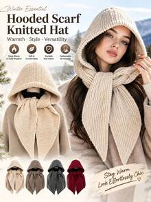 1pc Autumn/Winter Warm Knit Hat, Unisex - Multicolor - View 1