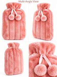 1pc Removable Fabric Cover Hot Water Bottle, Large Capacity PVC Thickened Refillable Hand Warmer, Portable Winter Warmth Design, Multiple Styles And Colors Available - Multicolor - View 9