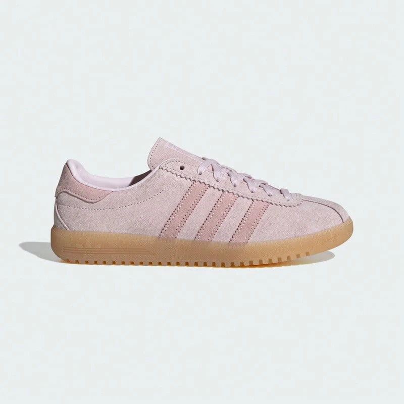 ADIDAS Bermuda Unisex Light Pink Retro Low-Top Shoes 80s Island Series Gum Sole Streetwear JS3973 - Pink - View 1