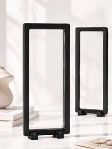 4/3/2/1pc Long Clear Display Frame, Vertical Transparent Hollow Photo Frame With Stand, Desktop Decorative Shadow Box Frame - Multicolor - View 4