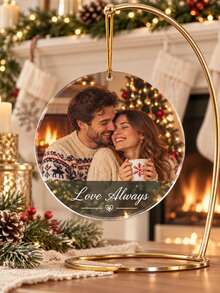 Personalized Photo Christmas Decoration - 2026 Customized Photo Christmas Decoration (Random Accessory Rope), Multi-Functional, Adjustable, Waterproof, Anti-Mold, Highly Decorative, Exquisite And Cute, High Quality, Modern Fashion, Colorful, Customizable, Personalized, Unique, Ideal Gift For Him, Ideal Gift For Her, Boyfriend, Girlfriend, Dad, Mom, Family, Friends, Son, Daughter, Student, Office, Tea Room, School, Home - Multicolor - View 4