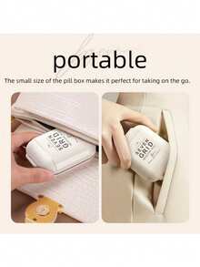 2pcs 7-Day Pill Box, Large Capacity Dust-Proof & Moisture-Proof Medicine Storage Box, Perfect For Carrying Medication Outdoors - Multi-color - View 8
