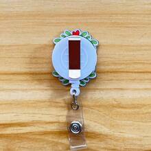 Retractable D-Shaped Badge Reel With Funny Quote Design, Nurse Hospital ID Badge Clip Office Lanyard, 1pc - A - View 5