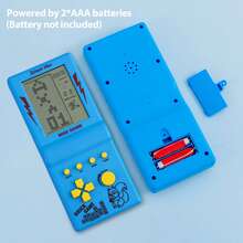 1pc Handheld Retro Game Console 4-Inch Large Black & White Screen Portable Game Machine Built-In 26 Classic Games (Blocks, Racing, Tanks, Shooting, Memory And More Game Modes) Creative Stress Relief Finger Game Console Best Gift For Friends Birthday Christmas - View 6