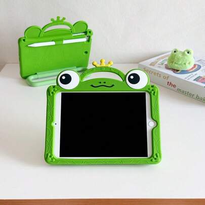 Lolla 1pc Cute Frog Protective Case For IPad 7/8/9 Tablet Shell 2022 Apple Air 5/4/3 9th Gen 10.2 Silicone Pro 11 Full Coverage 2024 Mini 7 New Air 6//A7/8/9