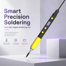 HZOMFEQBF USB Rechargeable Soldering Iron, Portable LED Digital Display Temperature Control Wireless Soldering Pen, Handheld Mini Soldering Tool, Suitable For Electronic Repair, DIY Soldering - View 5