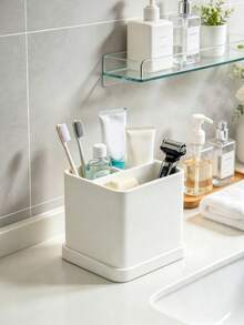 Solid Color Squishy Soft Premium Silicone Toothbrush Storage Box, Wall Mount & Desktop Dual Use Waterproof Dustproof Organizer, Nordic Minimalist Holder, All Season For Adults Family Bathroom Travel Toothbrush Holder Toothbrush Holder For Bathroom - Multicolor - View 15