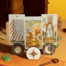 3pcs Wooden Card Holder_Sun & Pattern, Suitable For 2026 New Year, Valentine's Day And Various Occasions - View 7