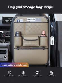 1pc Car Seat Back Storage Bag, Car Seat Back Organizer, Car Interior Tissue Box Holder, Car Seat Back Storage Rack - A - View 2