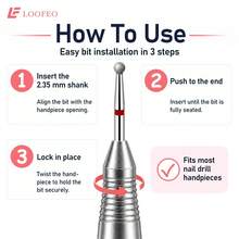 30Pcs Nail Drill Bit Set With 3/32" Shank, E-File Accessories For Gel Removal, Nail Shaping And Cuticle Cleaning, Manicure, Pedicure, Salon And Home Use - Multicolor - View 9