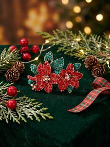 Christmas Rhinestones Brooches For Women Unisex Wear Creativity Holidays Pins Christmas Party Christmas Gift Decoration For Gift Box Christmas Tree - Christmas - View 14