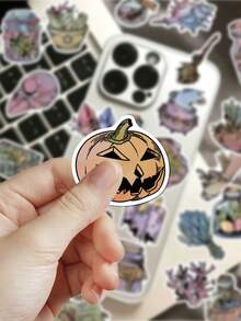 50pcs Forest Witch Material Pack Stickers For Journal, Diary, Scrapbook, Planner, Luggage, Envelope, Greeting Card, Notebook, Tablet, Water Bottle - Forest Witch Craft Kit - View 2