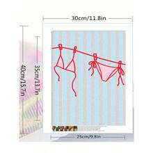 DIY 5D Bikini Pattern Diamond Painting Kit, Full Round Diamond Painting Home Decor Handmade Craft Gift - View 2
