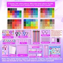 48/72/96/120/144/168/192/216/240/264色 Perler 熔珠工具套組 2.6mm迷你熔珠手工套組 多種工具適用藝術創作 初學者與成人放鬆手工禮物 房間裝飾熔珠材料 - 拼豆套裝 - 查看 13