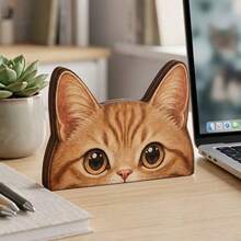 Cross-Border New Cartoon Style Cute Cat Wooden Desktop Craft Ornament Animal Desktop Decoration Display Stand - 1PC - View 3