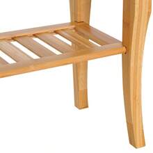 45cm 2-Tier Slatted Shower Storage/ 4 Comfortable Bathroom Stool Spa Bath Organiser - 1 - View 6