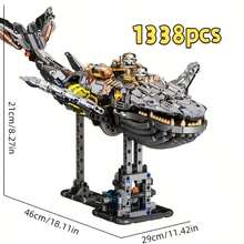 Various Mechanical Tech-Style Building Block Sets, Featuring Dragonfly, Whale, Shark, Dolphin, Frog, Marine And Insect Designs, Display Collectibles, Challenging Assembly, Perfect Gift For Holidays - Multicolor - View 13