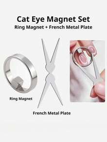 Alat Magnet Manikur Prancis Berongga 3D, Magnet Kuku Mata Kucing Mengkilap Tinggi, Aksesori Kuku Mudah Digunakan, Cocok untuk Salon dan Penggemar DIY, Dapat Menciptakan Garis Prancis yang Presisi dan Efek Berbentuk Mata untuk Kuku Pendek Persegi, Almond, dan Oval - MultiWarna - View 10