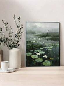 1pc Pond Scenery DIY Oil Painting By Numbers, Canvas Painting DIY Crafts, Adult Home Decoration, Holiday Gift. - Sets - View 3