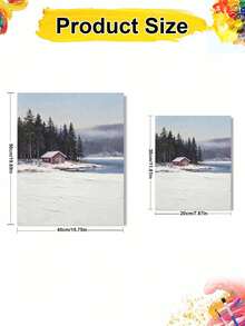 1pc Winter Scenery DIY Oil Painting By Numbers, Canvas Painting DIY Crafts, Adult Home Decoration, Holiday Gift. - Sets - View 4