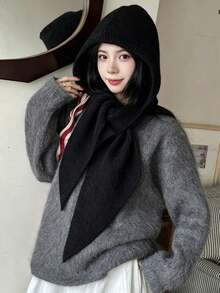 1pc Autumn/Winter Warm Knit Hat, Unisex - Multicolor - View 6
