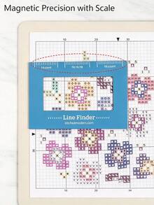 1/2pcs Cross Stitch Ruler & Pattern Holder With Scale - Base Suitable For Beginners, Sewing Aid, Cross Stitch Measurement, Embroidery Sewing Ruler, Suitable For Enthusiasts And Sewing (Non-Magnetic) - Multicolor - View 8