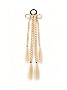 18 Inch Wig Fried Dough Twists Braid, Ponytail Elegant Bow Knot Braid Fashion, Wig Ponytail Braid - Multicolor - View 12