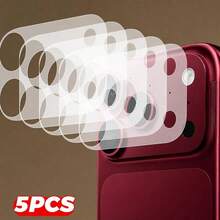 WARRIORS 5pcs 9H Matte Camera Lens Protector Film, Compatible With IPhone 18 Pro Max/Pro/Air/17, Anti-Fingerprint/Anti-Glare/Anti-Scratch, Precision Cut, Bubble-Free, Easy Installation, Compatible With Phone Cases, Supports Wireless Charging, Anti-Yellowing, High Definition Transparent, Durable Minimalist Camera Protector Cover - Clear - View 13