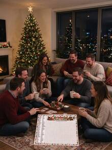 Extra Large Christmas Word Search Game Poster - Christmas Word Search, Party Word Search, Extra Large Interactive Puzzle, Featuring Santa Claus, Snowman, Gingerbread Man, Christmas Tree, Reindeer Designs, Fun And Easy Christmas Party Activity Game, Interesting Family Activity, Simple And Fun Party Game, Add Fun To Gatherings With Friends And Classmates, Suitable For All Types Of Christmas Party Activities - Multicolor - View 7