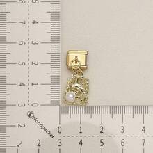 1 pieza Colgante de pulsera modular italiana en tono dorado, colgante de corazón, estrella, lazo, cruz, gato, mano, accesorio de joyería DIY para pulsera de módulo de 9mm - Lazo de corazón modular dorado - Ver 8
