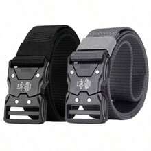 1pc/2pcs Unisex Off-Road Multi-Function Nylon Belt - Breathable Canvas Design, Quick Release Buckle, Suitable For Outdoor Sports And Training, Black, Sports Belt | Adjustable Belt | Off-Road Multi-Function Belt - Multicolor - View 10
