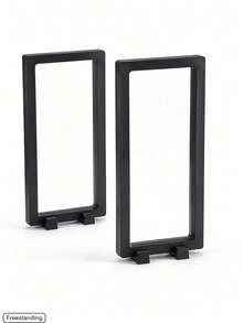 4/3/2/1pc Long Clear Display Frame, Vertical Transparent Hollow Photo Frame With Stand, Desktop Decorative Shadow Box Frame - Multicolor - View 9