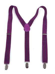 1pc Solid Color Men's Suspenders, With 3 Strong Clips, Adjustable - Multicolor - View 13
