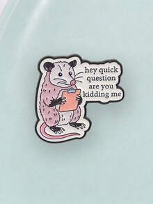 Funny Opossum Meme Enamel Pin, Sarcastic Quote Animal Lapel Brooch For Backpack Jacket, Humor Gift - Multicolor - View 6