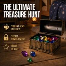 16PCS Colorful Pool Diving Gems With Treasure Chest - Gold - View 5