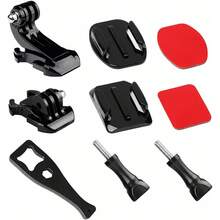 8/9pcs Helmet Adhesive Mount Kit, Motorcycle Bicycle Action Camera Accessories, Compatible With DJI Osmo Action - View 9