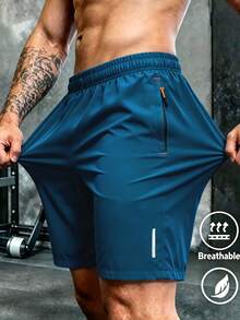 Men's Sports Shorts Suitable For Spring, Summer, Autumn Wear Running, Fitness, Sports - Blue - View 1