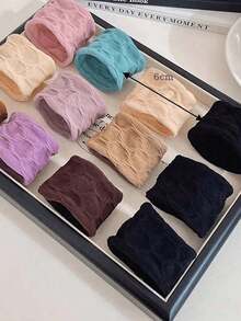 10/20Pcs Multi-Color Wide Elastic Hair Bands, Comfortable No Slip Hair Ties, Simple Solid Ponytail Holders For Casual Daily Hairstyles - Multicolor - View 2