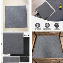 Carpet Tiles 40pc Light Grey 50x50cm 100% Polypropylene Modular Indoor Wipeable - UKWS24483 - View 2