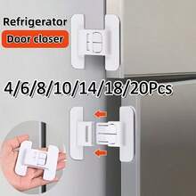 4/6/8/10/14/18/20Pcs Refrigerator Door No-Drill Installation Fixed Lock, Easy To Install, Automatic Safety Lock, Ensures Drawers And Storage Boxes Are Securely Closed, Anti-Opening Device - Multicolor - View 2