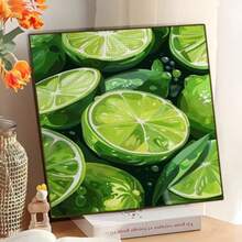 1PC New DIY 5D Round Acrylic Diamond Painting (Lime Theme), Mosaic Craft, Adds Artistic Atmosphere To Home Walls. Handmade Home Art Decor, Unframed - round diamond - View 2
