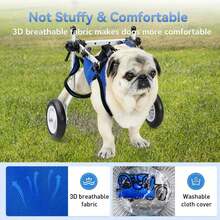 Pet Rear Leg Wheelchair Harness Set, Rear Leg Support Mobility Aid, Assists Pets With Limb Disability, Elderly Mobility Impairment, Post-Surgery Recovery To Restore Daily Activity Ability, Fits 1-8kg Small Pets, Suitable For Teddy Dogs, Cats And Other Small Cats And Dogs, Meets Home Care, Indoor Activity, Light Outdoor Travel And Other Multiple Usage Scenarios, Small Pet Mobility Aid - Royal Blue - View 6