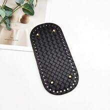 3pcs/Set New Handmade Crochet Bag Bottom, Diagonal PU Leather Crochet Bag Bottom With Rivets, High-Quality Accessories, Perfect For Making Crochet Bags, DIY Mother's Day Gift, Oval Long Bag Bottom 21.84x10.63 Inches With Holes, Suitable For DIY Handbags, Wallets, DIY Wallet Making - New Model - View 14