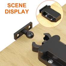 2/4/6 Pcs Touch Release Catch, Black Catch Cupboard, Push To Open Lock, Press The Front And The Door Pops Free, Fitting Cupboards, Drawers And Bookcases Across The Home - Touch Release Catch - View 9