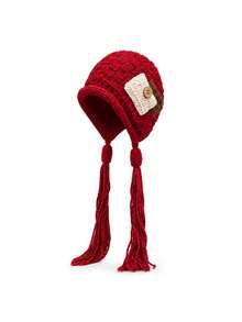 1pc Women's Winter Earflap Hat, With Knitted Tassel And Patchwork Design - Windproof And Warm Ear Protection, Suitable For Daily Wear, Travel, Outdoor Activities, Machine Washable Lightweight Hat, New Year Gift, Knitted Style - Multicolor - View 11